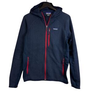 Patagonia Mens Better Sweater Fleece Hoody Full Zip Navy Blue FLAWS - M